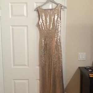 LuLu’s Rose Gold Sequin Maxi Dress